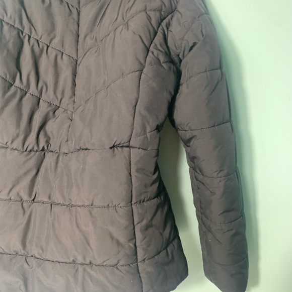 Boys Columbia size 10-12 medium hooded black zip up puffer coat VGUC - Picture 8 of 15